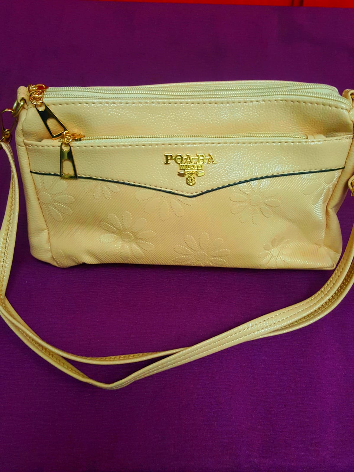 Women's Trendy sling/ shoulder  bag strap bag/ 4 zippers / casual wear  bag