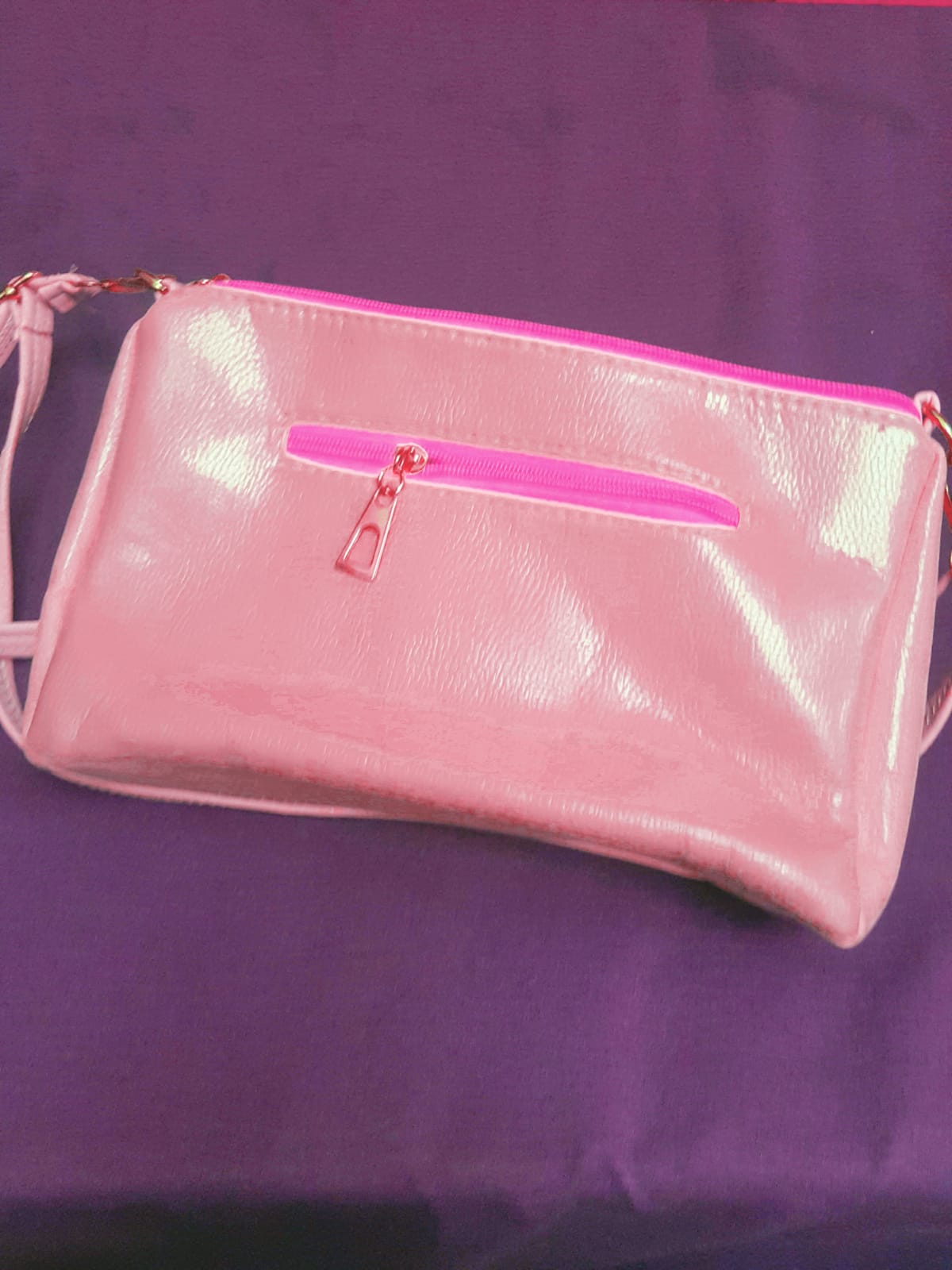Women's Trendy sling/ shoulder  bag strap bag/ 4 zippers / casual wear  bag