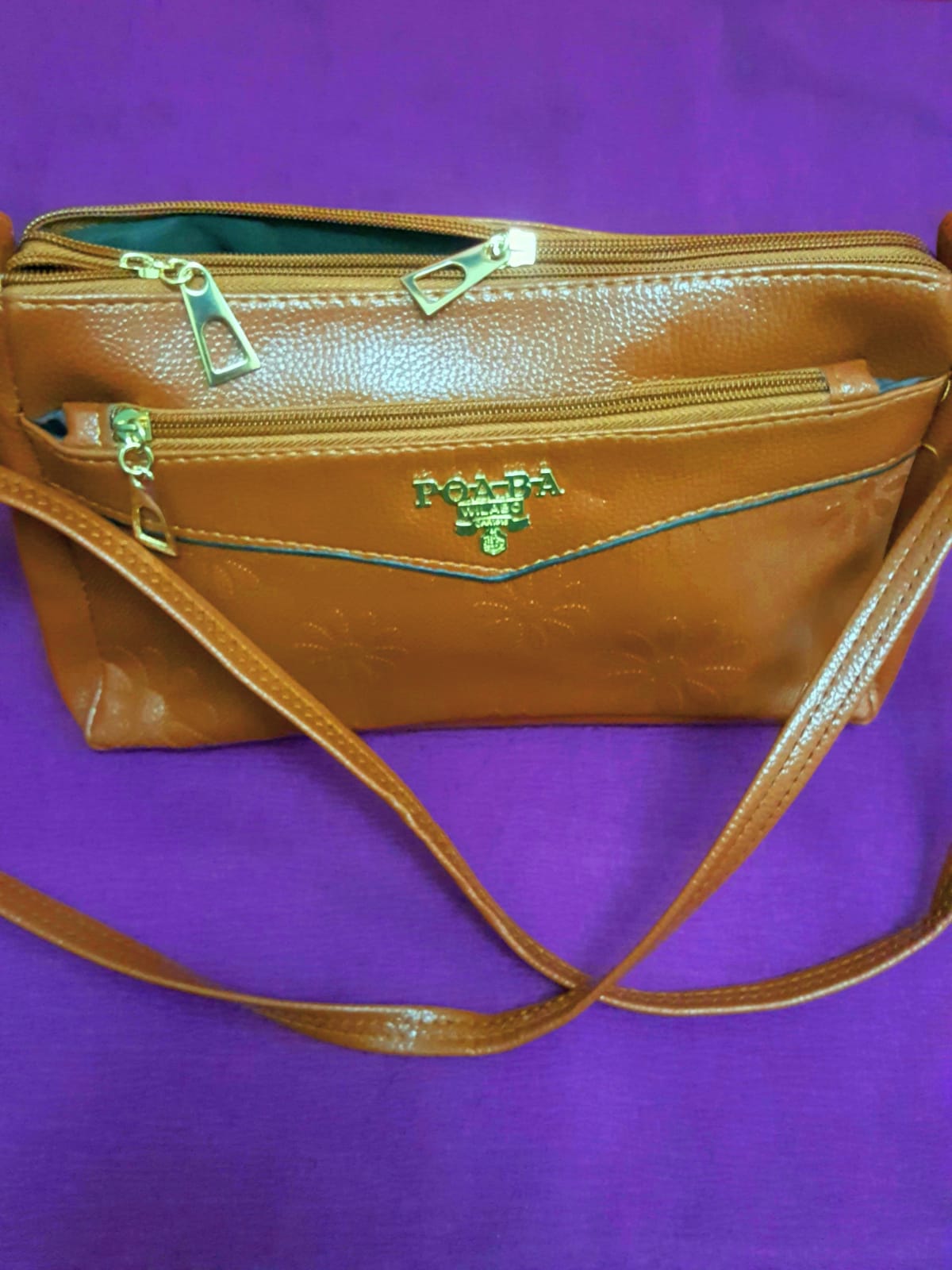 Women's Trendy sling/ shoulder  bag strap bag/ 4 zippers / casual wear  bag